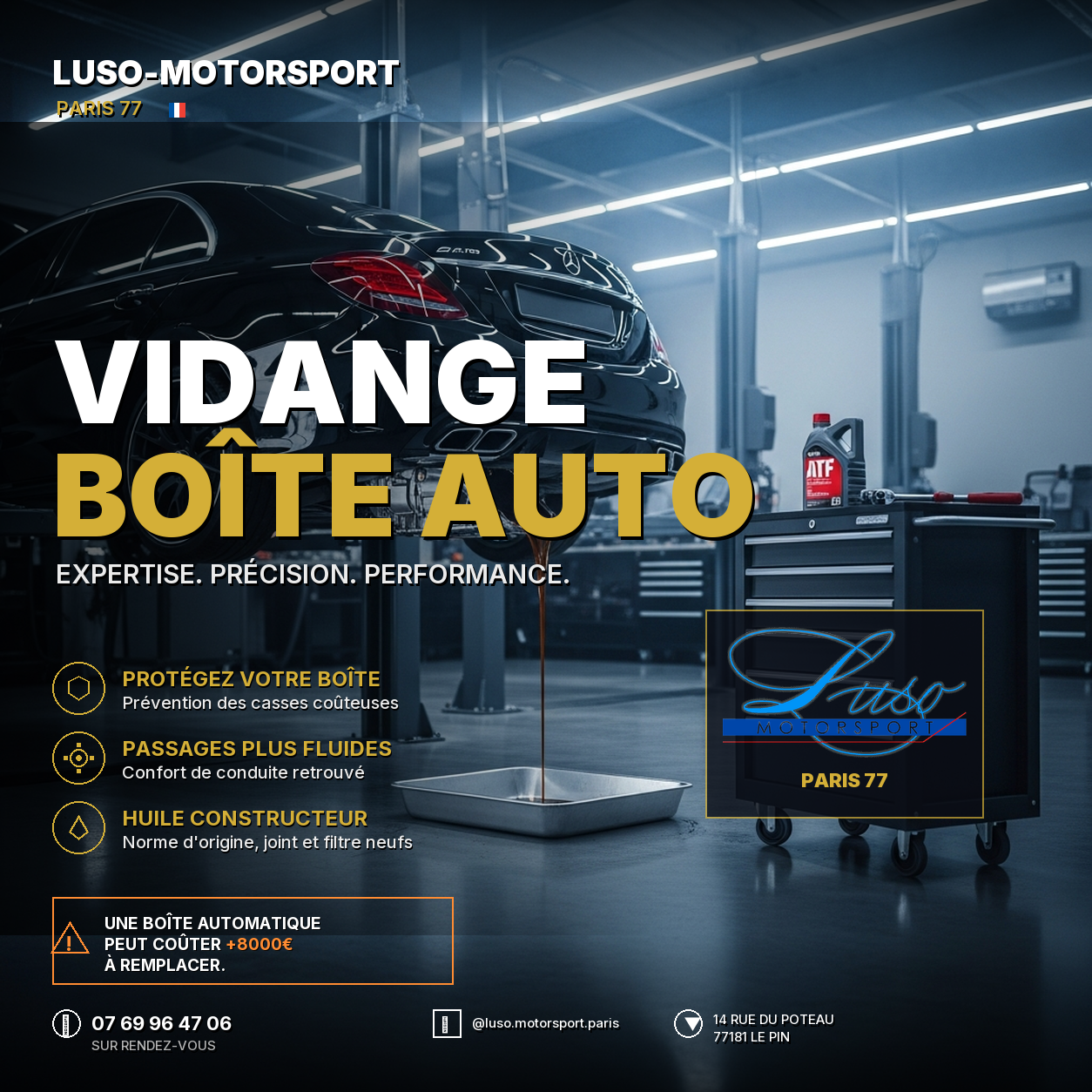 Vidange boîte automatique Paris — Seine-et-Marne - Luso-Motorsport Île-de-France